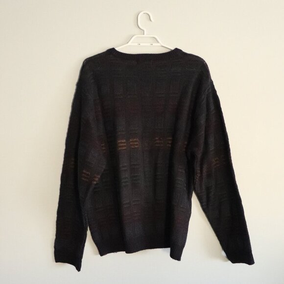 Vntg Arnold Palmer Men's Sz M Multi-Colored Long Sleeve Pullover Crew Sweater - Picture 2 of 10